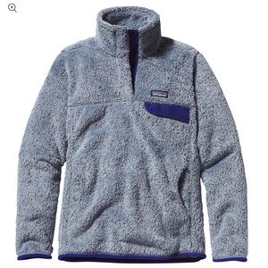 Patagonia Women Re-Tool Snap-T Fleece Pullover Jacket Gray Medium Polartec Gorp